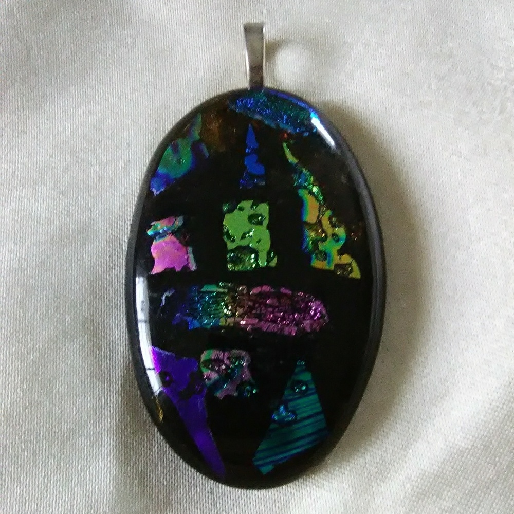 New handmade Dichroic glass pendant
